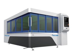 Taula de tall de làser de fibra de metall de 500w amb sistema de trajectòria lleugera