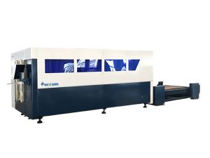 màquina de tall làser de fibra cnc única plataforma, talladora de xapa de metall