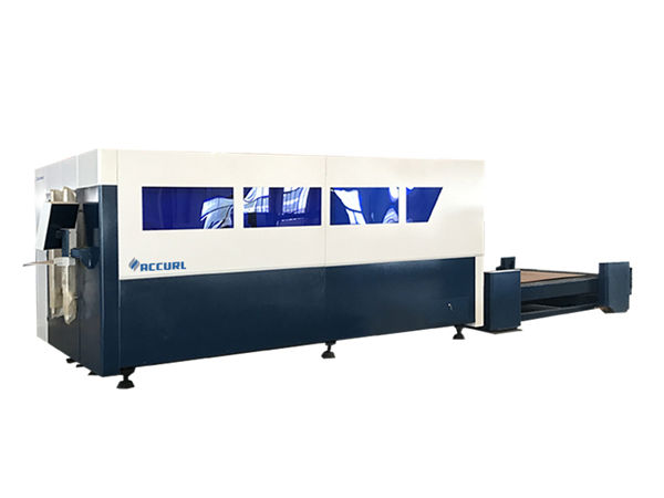 màquina de tall làser de fibra cnc única plataforma, talladora de xapa de metall